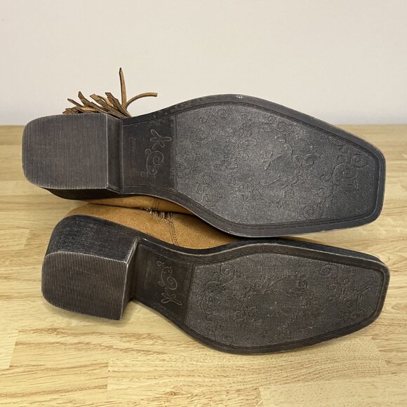 NWT Fringe Booties Ankle Boots Suede Size 9.5 **(Read description) - Picture 6 of 8